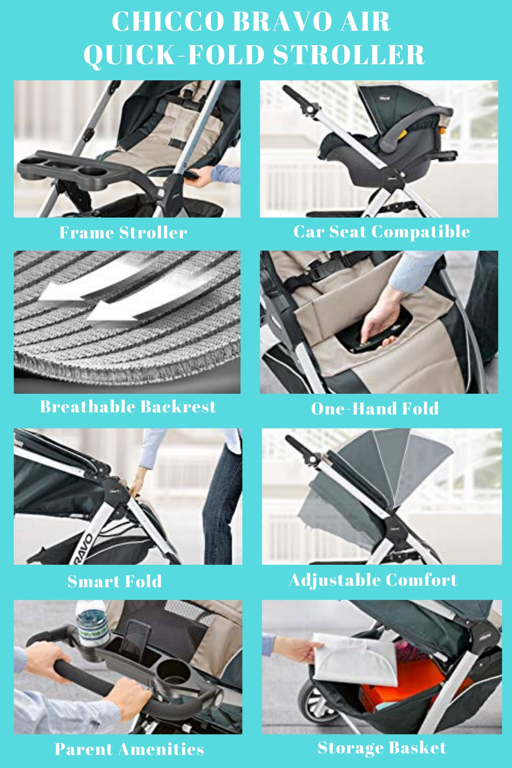 how to fold a chicco bravo stroller